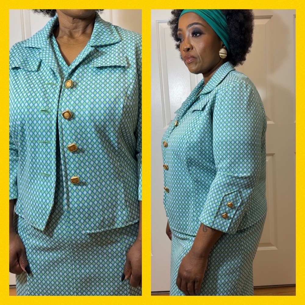 Gracie square originals 2 piece vintage suit dress